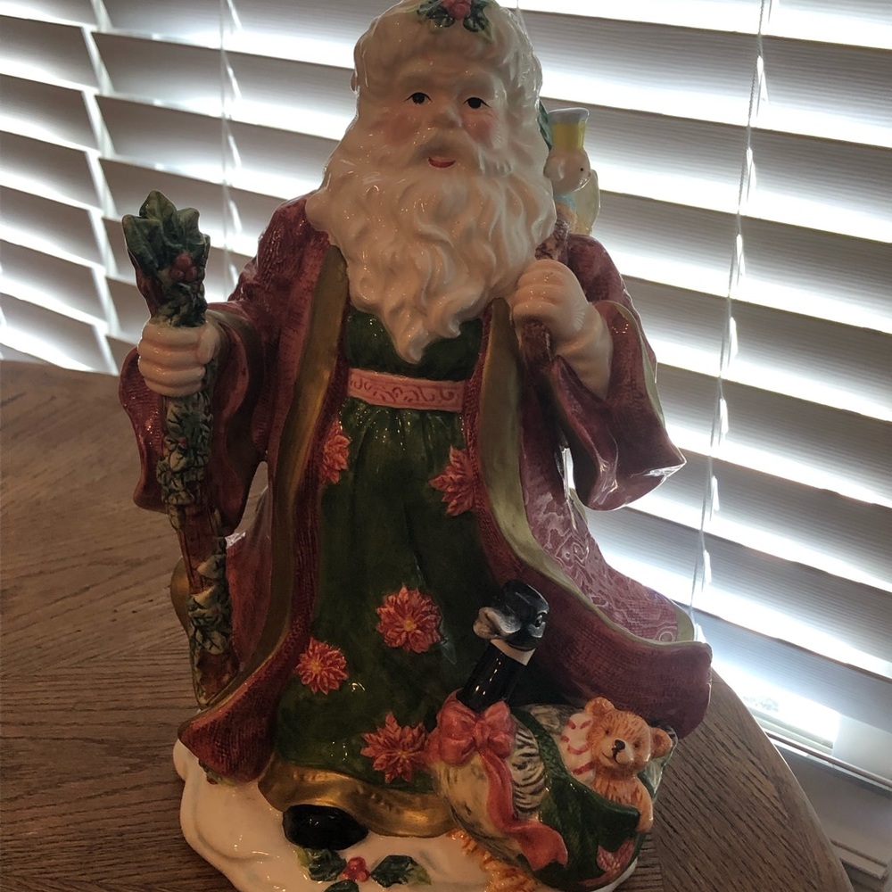ceramic musical Santa